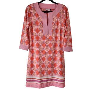 Cabana Life Pink Kaftan Tunic Dress Swim Cover Up Summer Women's S